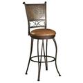 Powell 30 in. Stamped Back Bar Stool, Bronze with Muted Copper 222-847